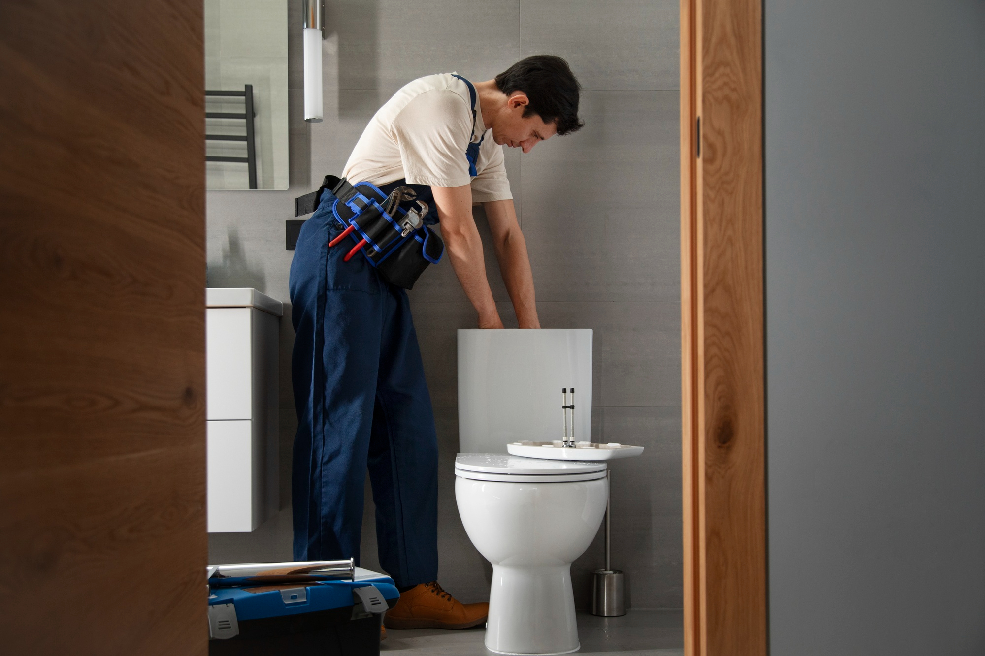 clogged toilet drain